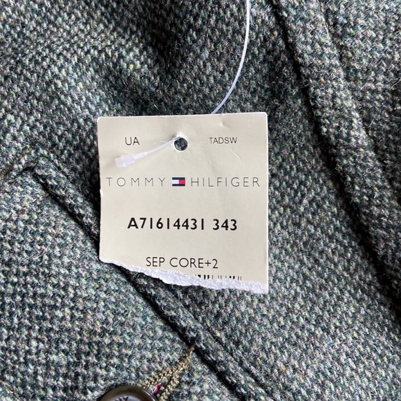 NWT Tommy Hilfiger Olive Tweed Wrap Skirt - Picture 2 of 9